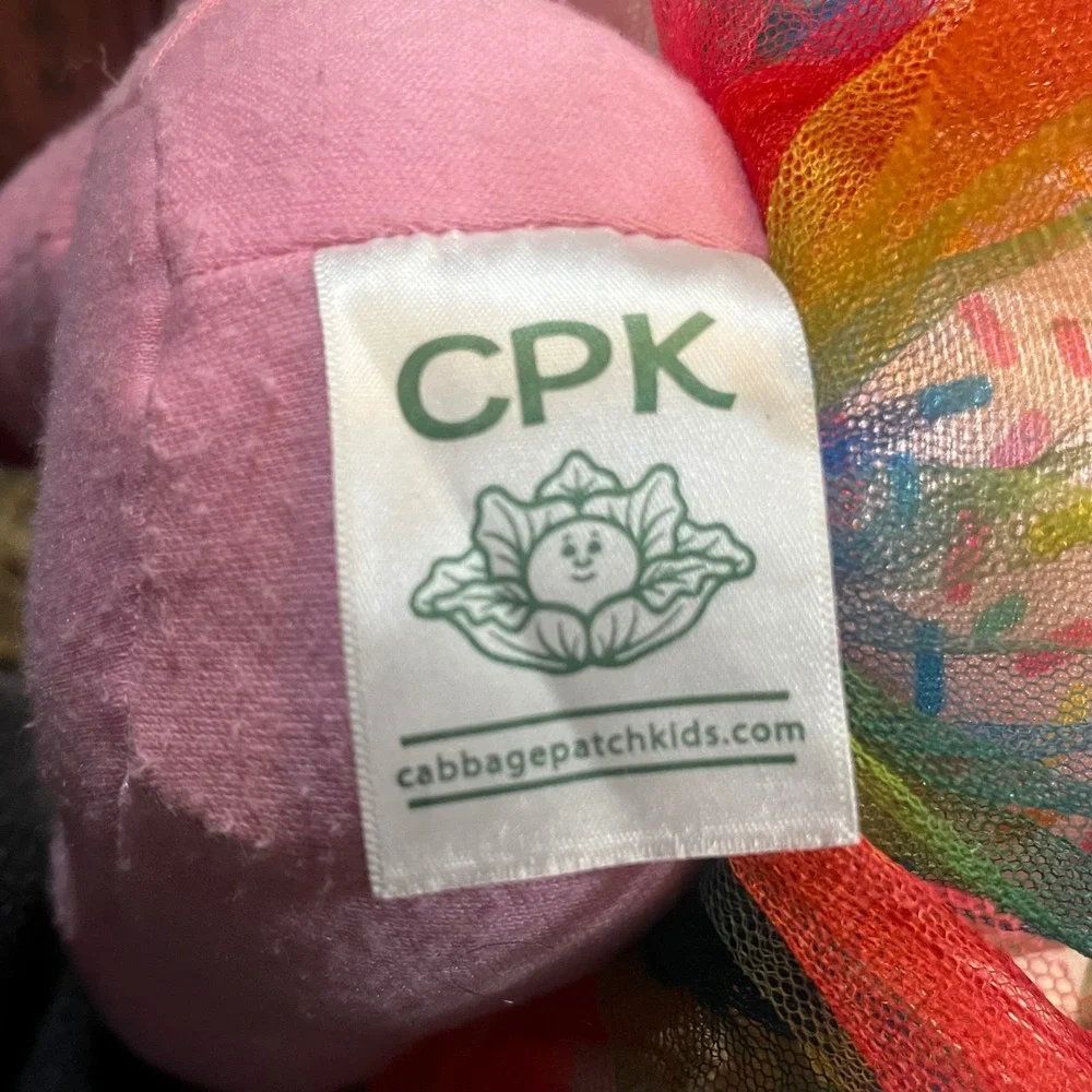 Cabbage Patch Kids‎ Blonde Blue Eye Baby Doll Rainbow Tutu Sprinkle Top 2015